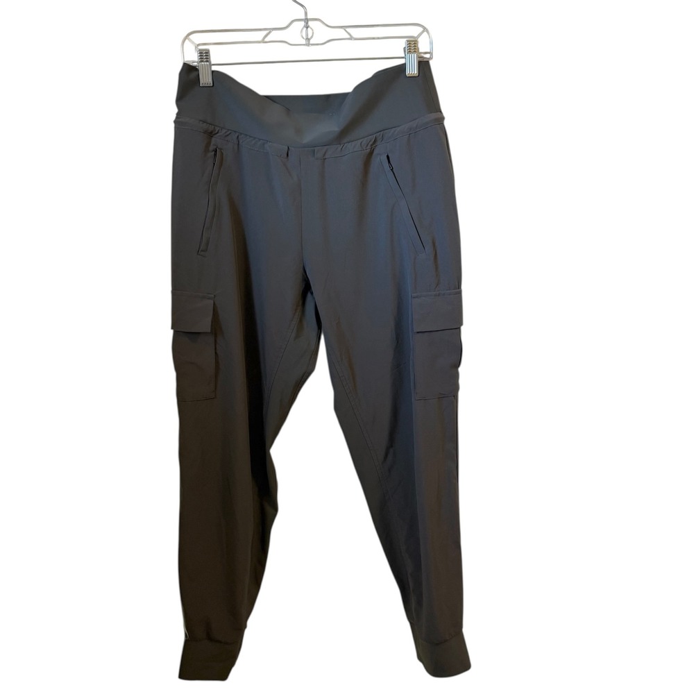 Athleta Gray Cargo Jogger Pants Women's Size 8 Relaxed  Zip Pockets‎ Activewear